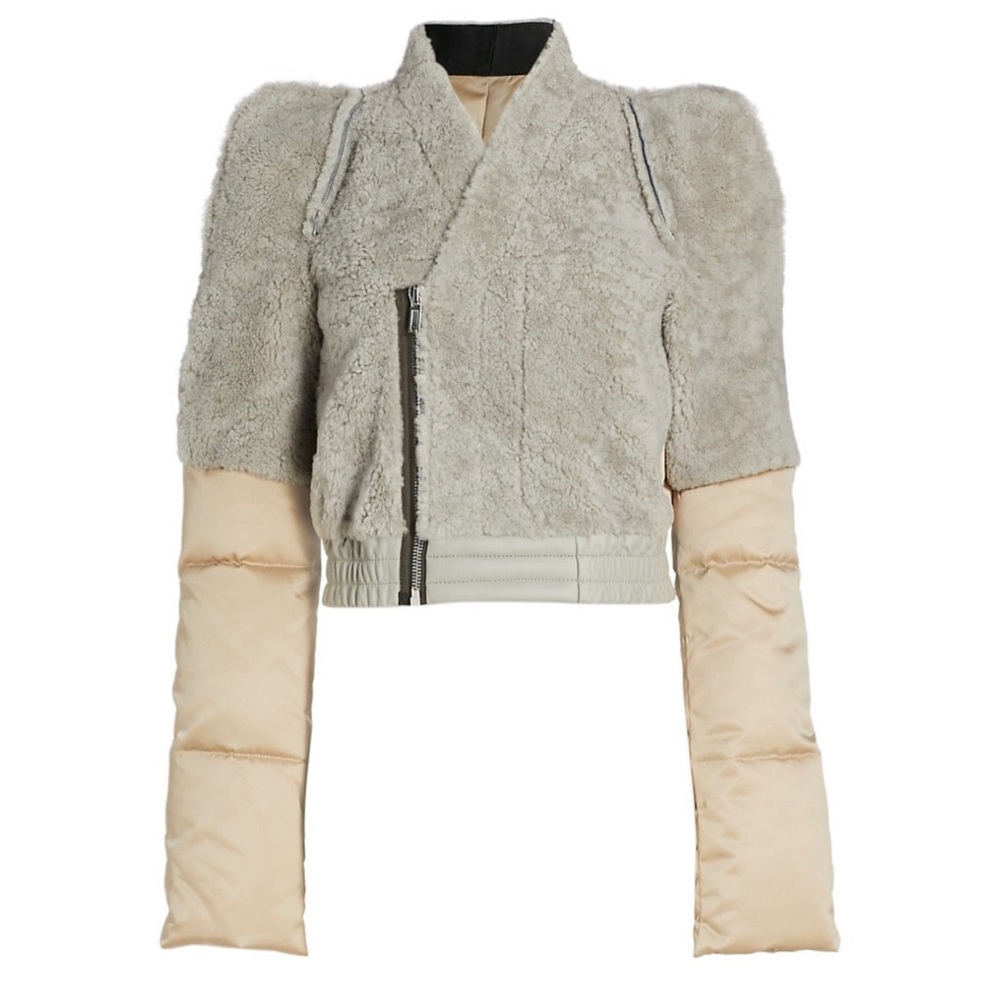 Rick Owens shearling bomber jacket